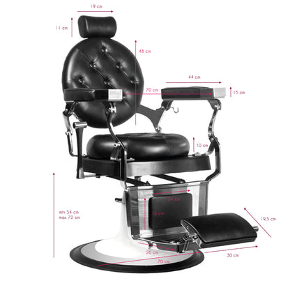 ActiveShop Gabbiano Barbersessel Imperator schwarz