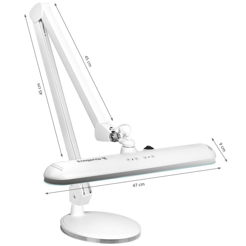 ActiveShop LED-Werkstattlampe Elegante 801-tl mit Ständer, regulierbare Helligkeit und Lichtfarbe, weiß