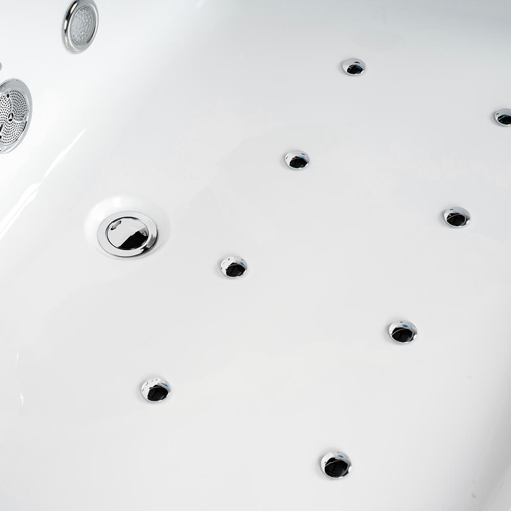 Home Deluxe Whirlpool Badewanne mit Lichttherapie ATLANTIC M 175 x 85 cm