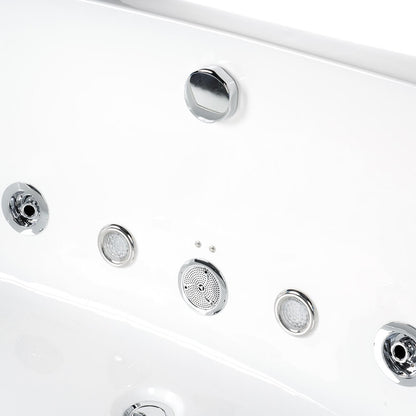 Home Deluxe Whirlpool Badewanne mit Lichttherapie ATLANTIC M 175 x 85 cm