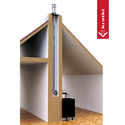 Kratki ADAM GAS Konzentrischer Schornstein fi 130/200 - Schornsteineinsatz