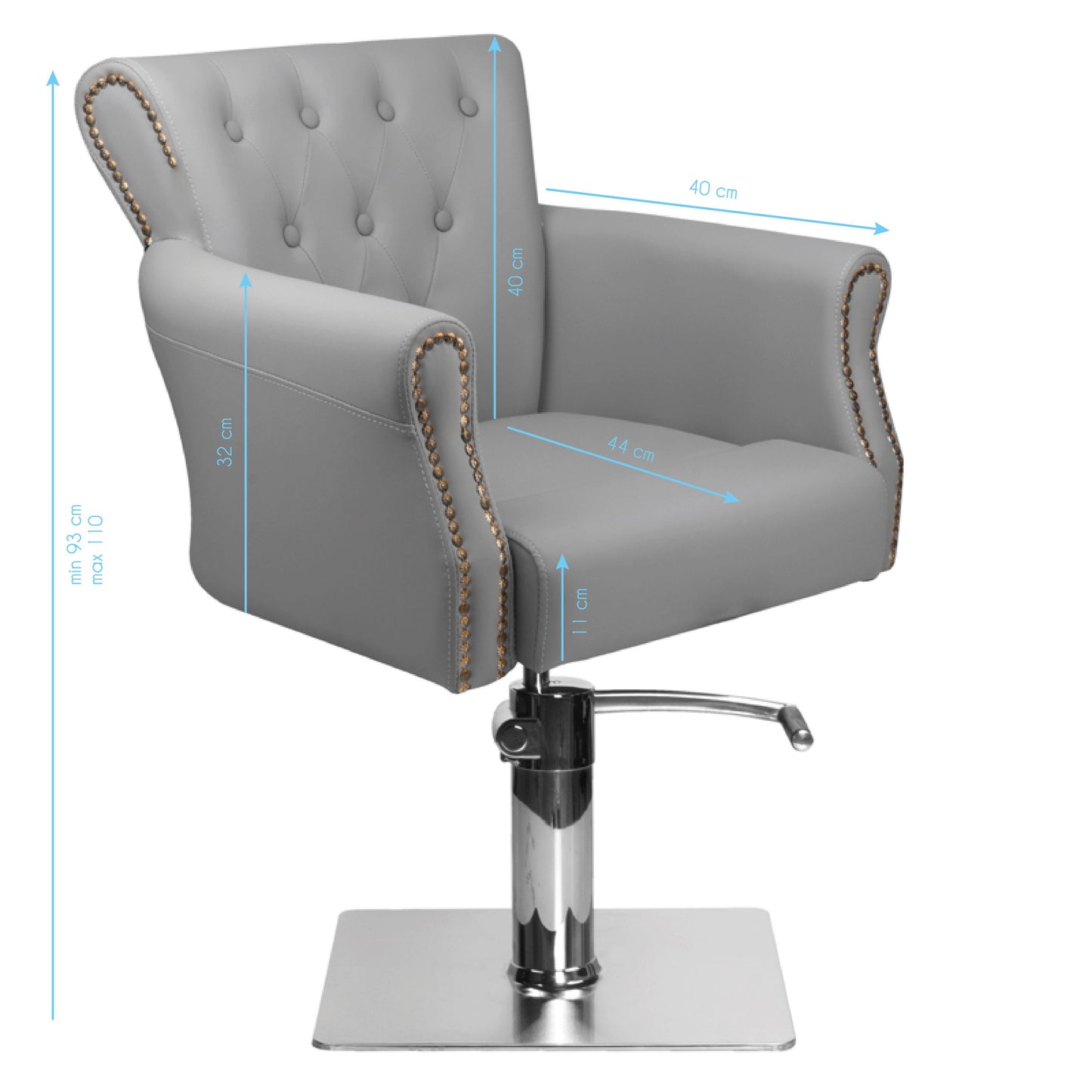 ActiveShop Haarsystem Friseurstuhl BER 8541 grau