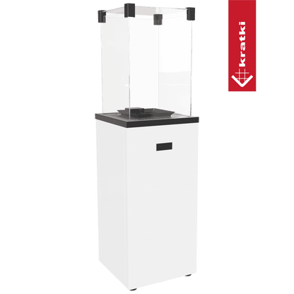 Kratki Terrassenheizer Patio Slim Stahl weiß manuelle Steuerung 8,2kW