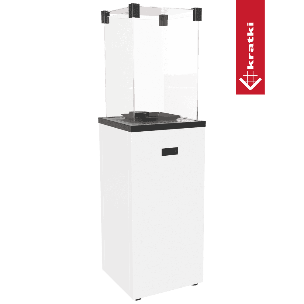 Kratki Terrassenheizer Patio Slim Stahl weiß manuelle Steuerung 8,2kW