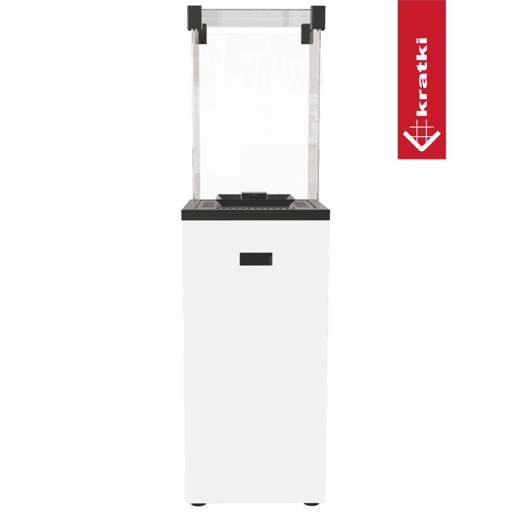 Kratki Terrassenheizer Patio Slim Stahl weiß manuelle Steuerung 8,2kW
