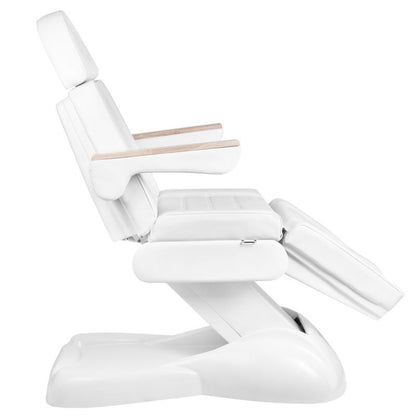 ActiveShop Elektrischer Kosmetikstuhl SILLON Lux 273b + Hocker 304 weiß
