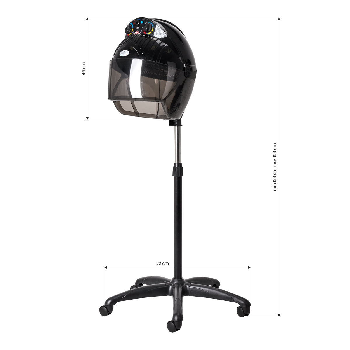 ActiveShop Gabbiano Standtrockner Centurion LVI-203S drei Geschwindigkeiten Ionen schwarz