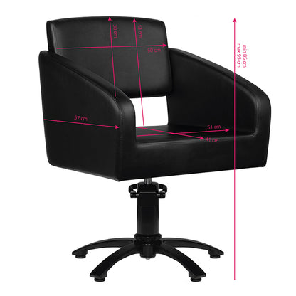 ActiveShop Gabbiano Friseurstuhl Bergen schwarz