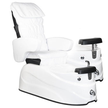 ActiveShop Pedicure-Spa-Sessel AS-122 weiß mit Massagefunktion und Pumpe