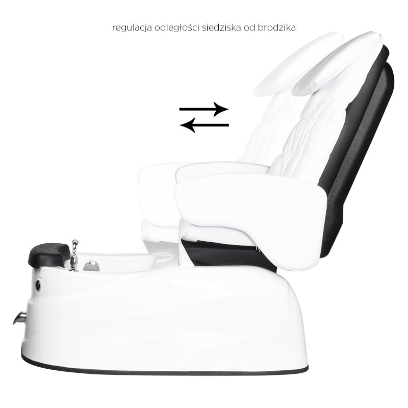ActiveShop Pedicure-Spa-Sessel AS-122 weiß mit Massagefunktion und Pumpe