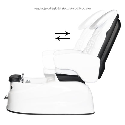 ActiveShop Pedicure-Spa-Sessel AS-122 weiß mit Massagefunktion und Pumpe