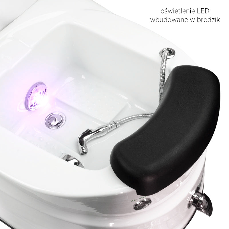ActiveShop Pedicure-Spa-Sessel AS-122 weiß mit Massagefunktion und Pumpe