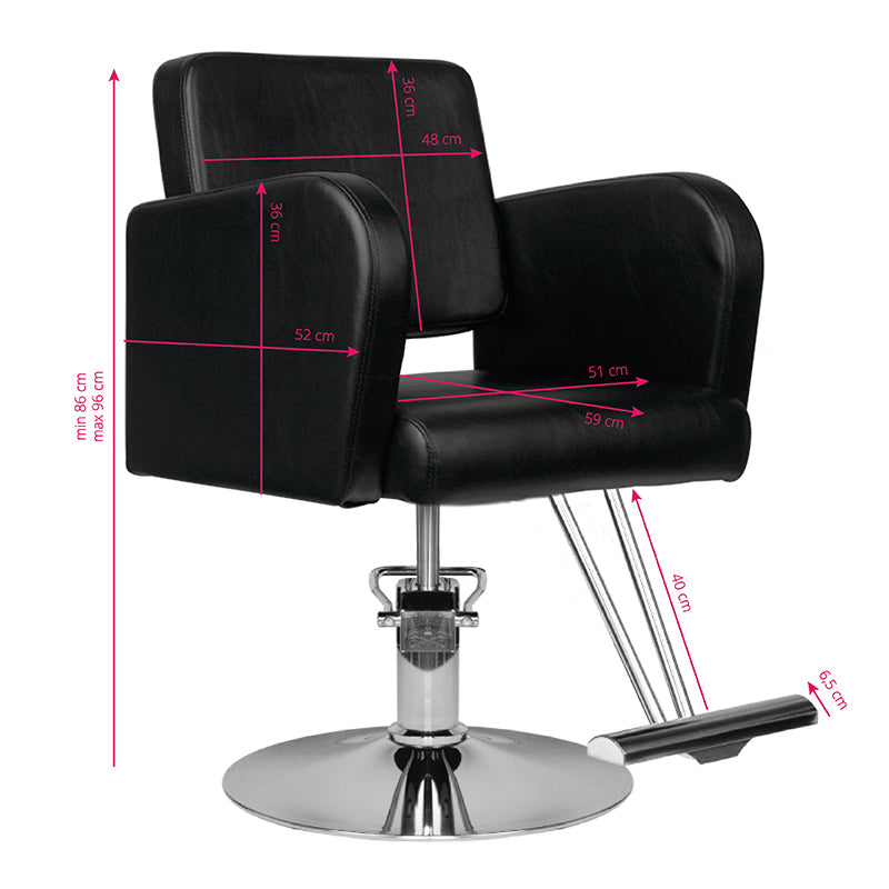 ActiveShop Haarsystem Friseurstuhl HS92 schwarz