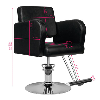 ActiveShop Haarsystem Friseurstuhl HS92 schwarz