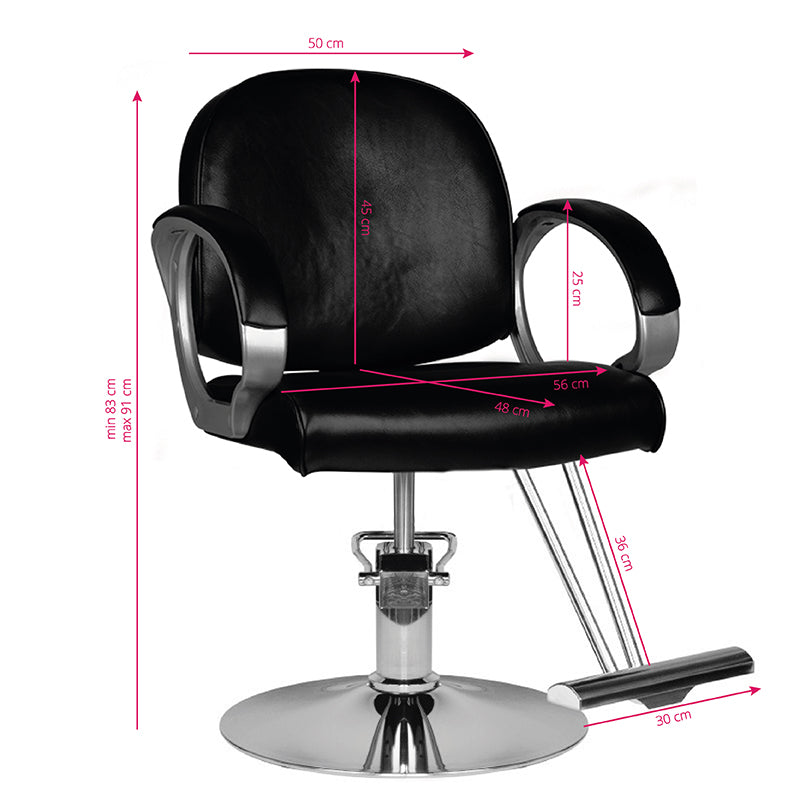 ActiveShop Haarsystem Friseurstuhl HS00 schwarz