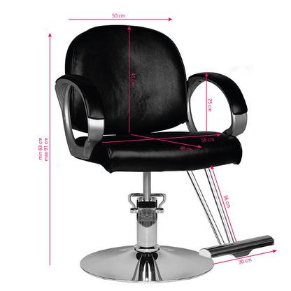 ActiveShop Haarsystem Friseurstuhl HS00 schwarz