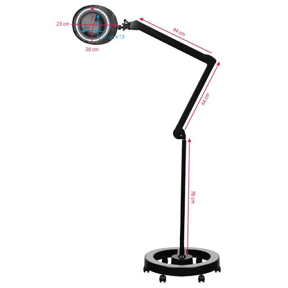 ActiveShop Lupe Lampe Elegante 6025 60 LED SMD 5D schwarz mit Stativ
