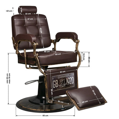 ActiveShop Gabbiano Barbersessel Boss braun