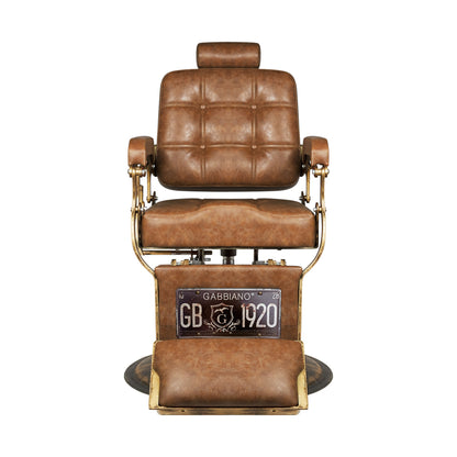 ActiveShop Gabbiano Barbersessel Boss Old Leather hellbraun