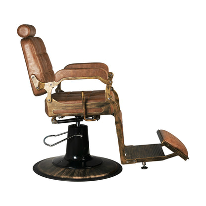 ActiveShop Gabbiano Barbersessel Boss Old Leather hellbraun