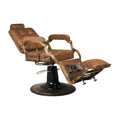 ActiveShop Gabbiano Barbersessel Boss Old Leather hellbraun