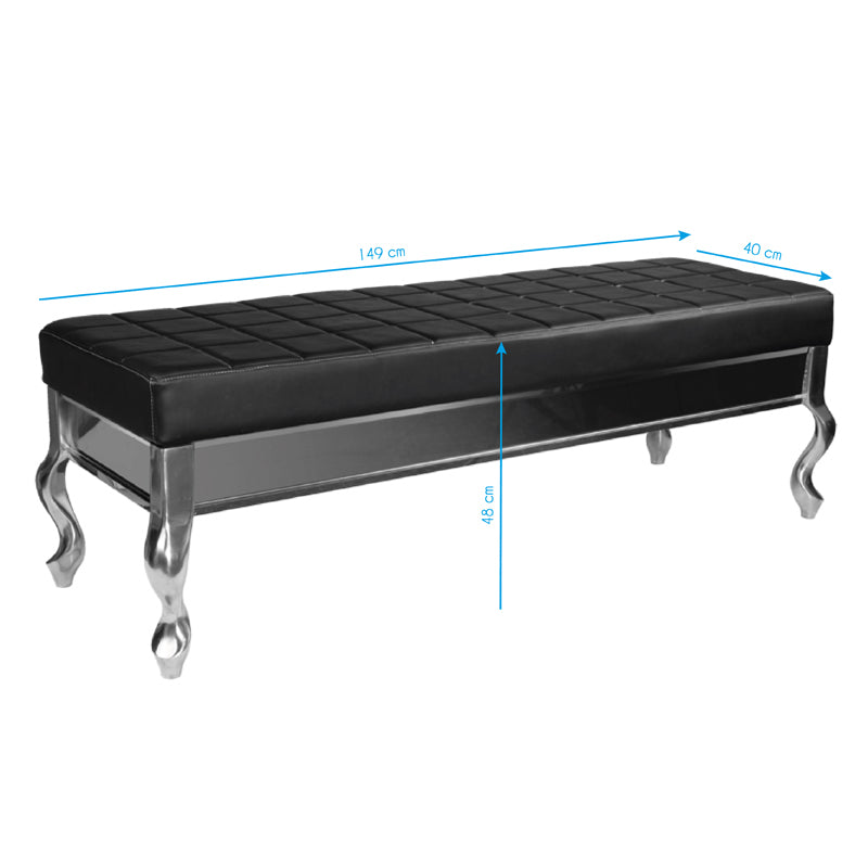 ActiveShop Gabbiano Sofa für den Warteraum F011 schwarz