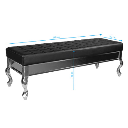 ActiveShop Gabbiano Sofa für den Warteraum F011 schwarz