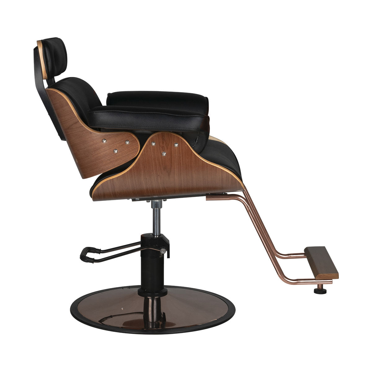 ActiveShop Gabbiano Friseurstuhl Florenz schwarz Nussbaum
