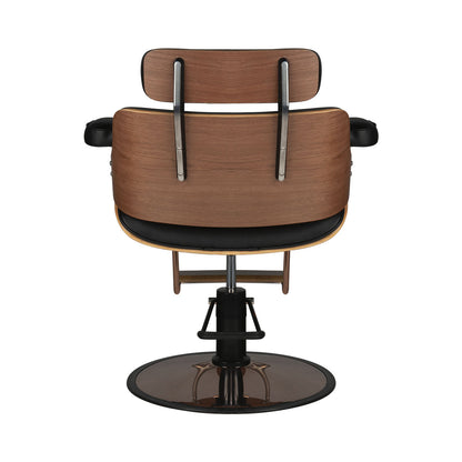 ActiveShop Gabbiano Friseurstuhl Florenz schwarz Nussbaum