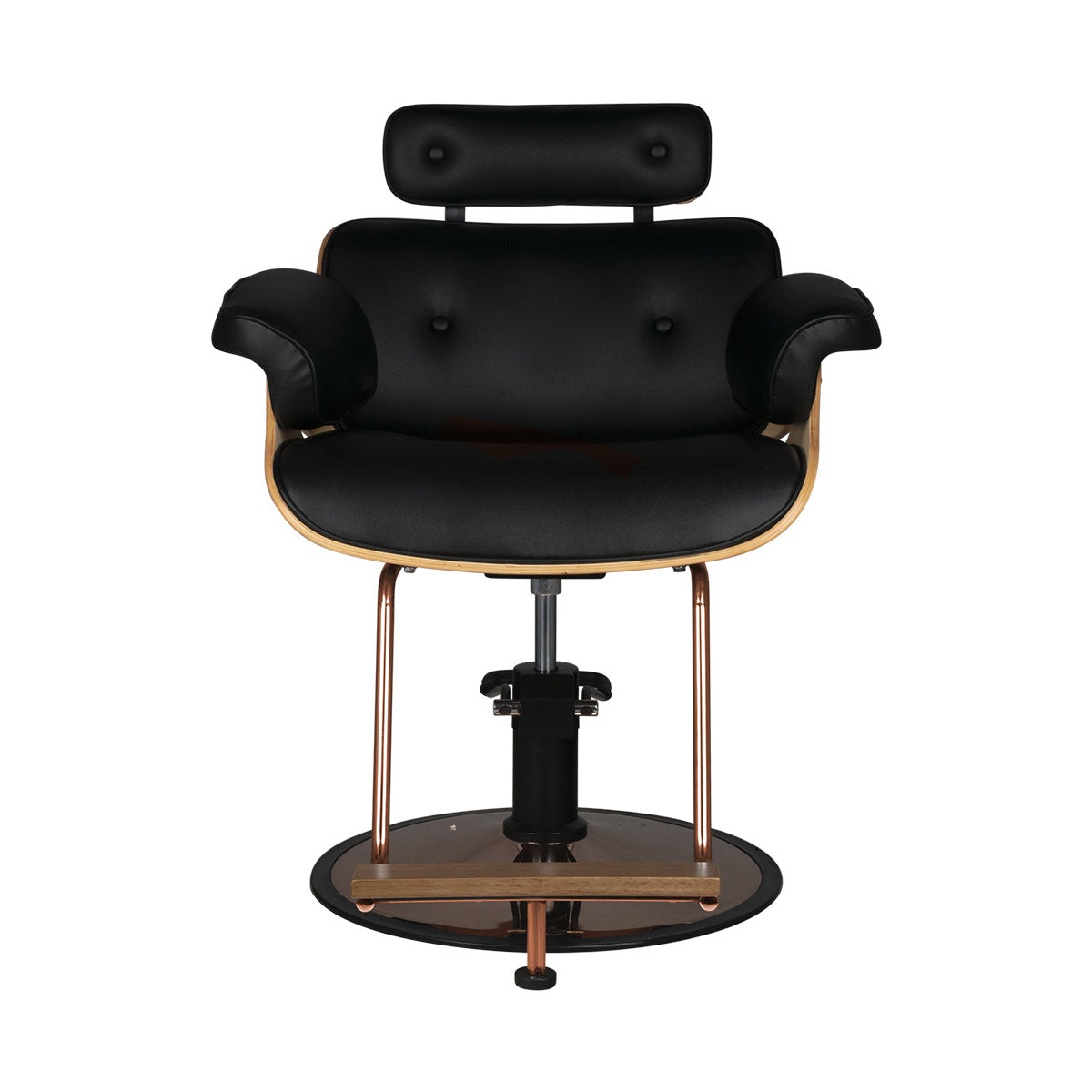 ActiveShop Gabbiano Friseurstuhl Florenz schwarz Nussbaum