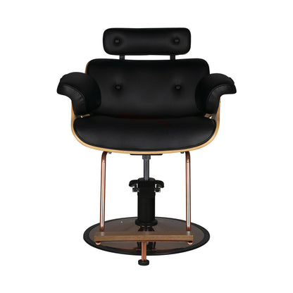 ActiveShop Gabbiano Friseurstuhl Florenz schwarz Nussbaum