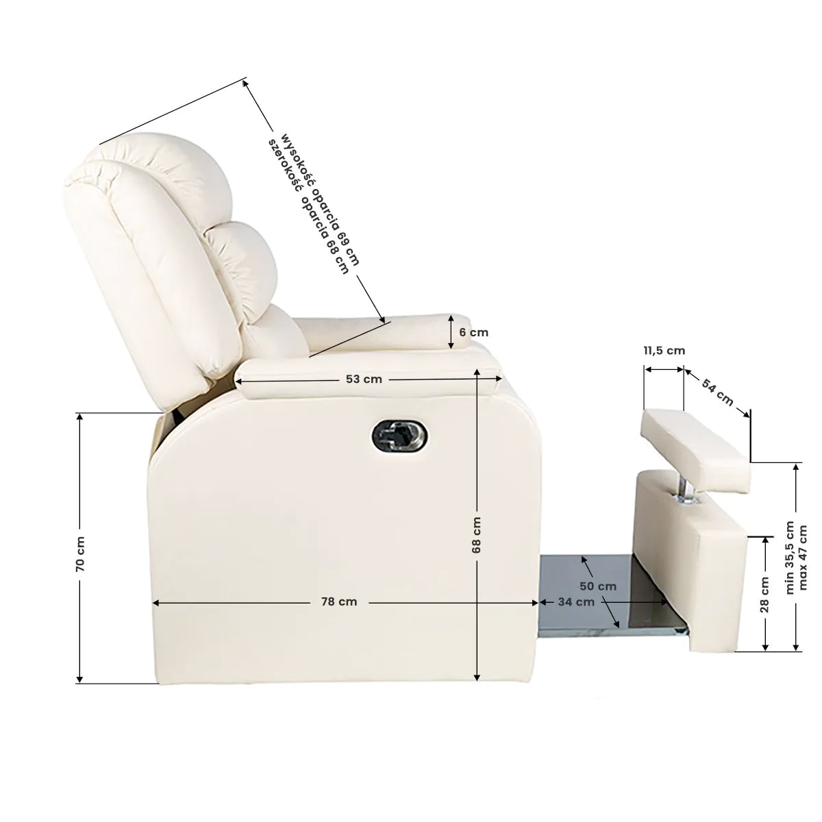 ActiveShop Hilton Creme Pediküre-Spa-Sessel