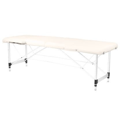 ActiveShop Klappbarer Massagetisch aus Aluminium Komfort Activ Fizjo 2-segmentig creme