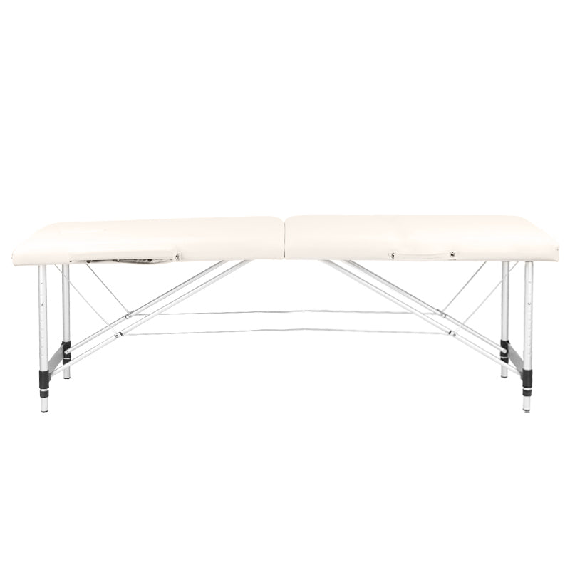 ActiveShop Klappbarer Massagetisch aus Aluminium Komfort Activ Fizjo 2-segmentig creme
