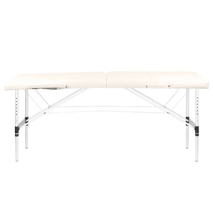 ActiveShop Klappbarer Massagetisch aus Aluminium Komfort Activ Fizjo 2-segmentig creme