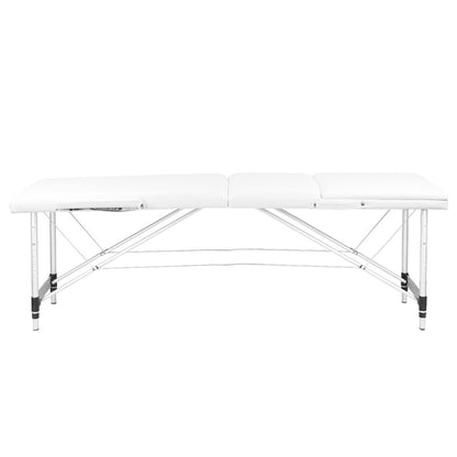 ActiveShop Klappbarer Massagetisch aus Aluminium Komfort Activ Fizjo 3-segmentig weiß