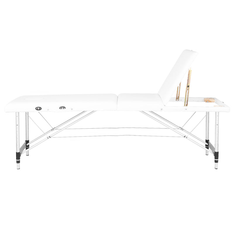 ActiveShop Klappbarer Massagetisch aus Aluminium Komfort Activ Fizjo 3-segmentig weiß