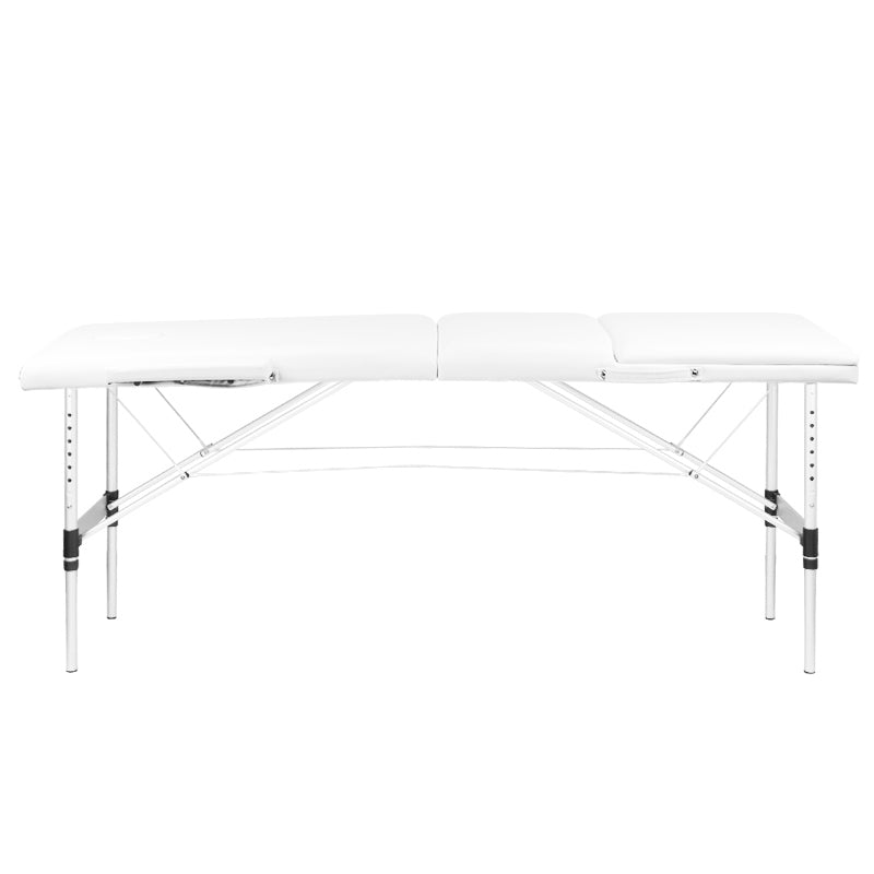 ActiveShop Klappbarer Massagetisch aus Aluminium Komfort Activ Fizjo 3-segmentig weiß