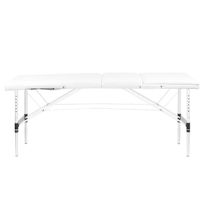 ActiveShop Klappbarer Massagetisch aus Aluminium Komfort Activ Fizjo 3-segmentig weiß