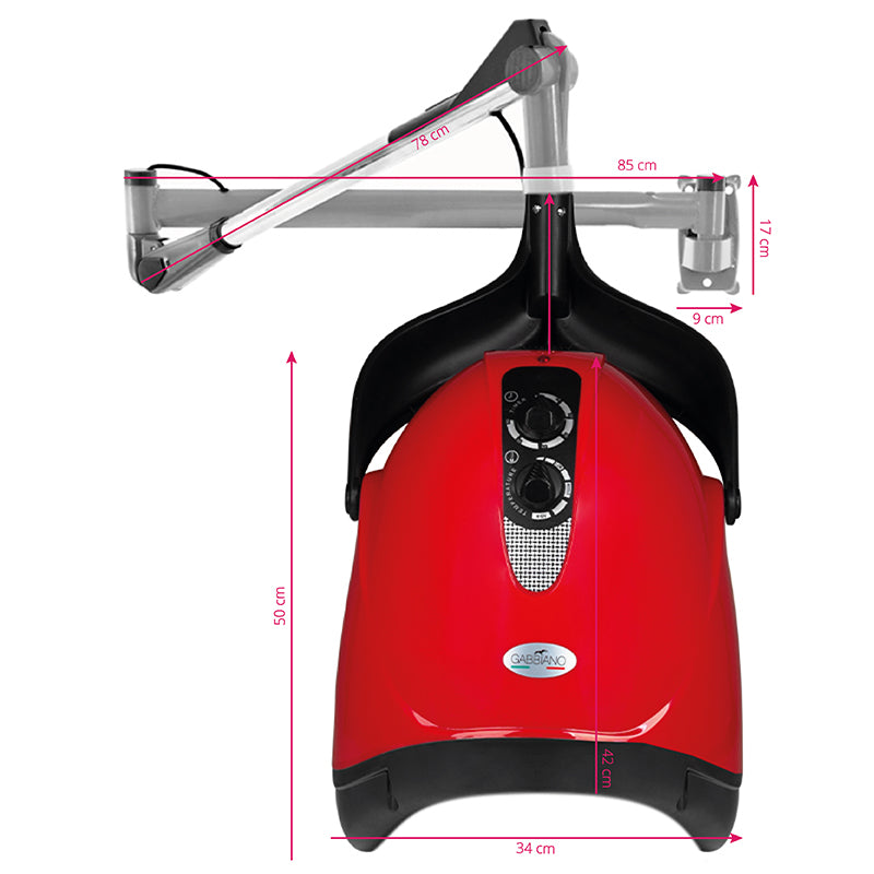 ActiveShop Gabbiano Hängehaartrockner Hood DX-201W eine Geschwindigkeit rot