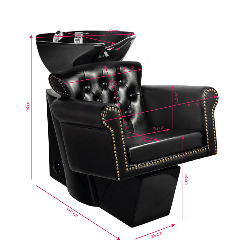 ActiveShop Gabbiano Hundewaschanlage Berlin schwarz/schwarze Schale