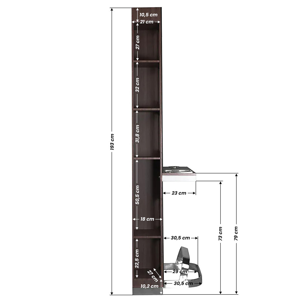ActiveShop Gabbiano Friseurkonsole B058 venge