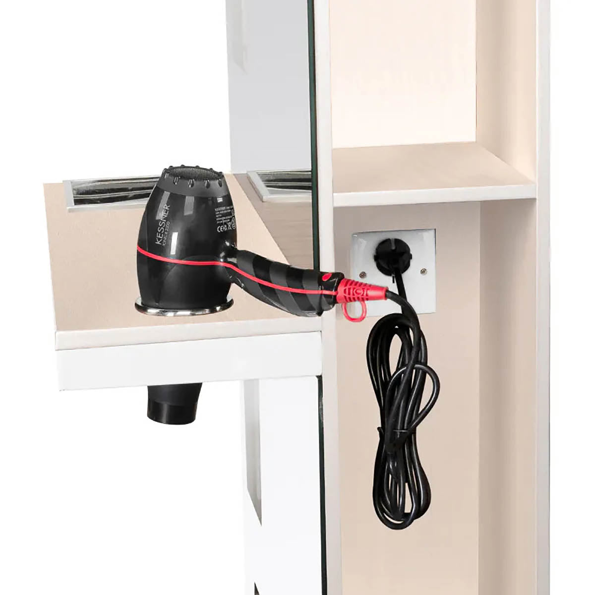 ActiveShop Gabbiano Friseurkonsole B058 perlweiß