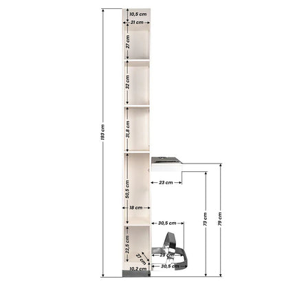 ActiveShop Gabbiano Friseurkonsole B058 perlweiß
