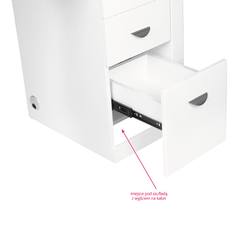ActiveShop Kosmetiktisch 310 mit Kassettensauger weiß links