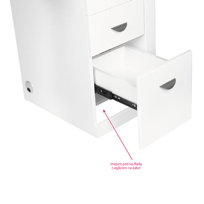 ActiveShop Kosmetiktisch 310 mit Kassettensauger weiß links