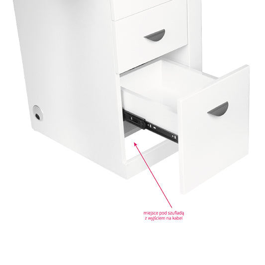 ActiveShop Kosmetiktisch 310 mit Kassettensauger weiß links