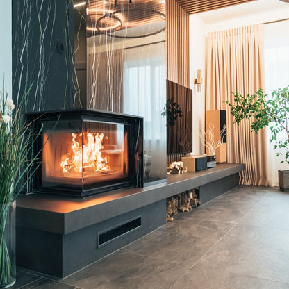 Kratki Kamineinsatz Gusseisen KRATKI MAJA DECO links 8 kW Ø 180