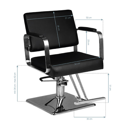 ActiveShop Haarsystem Friseurstuhl HS202 schwarz