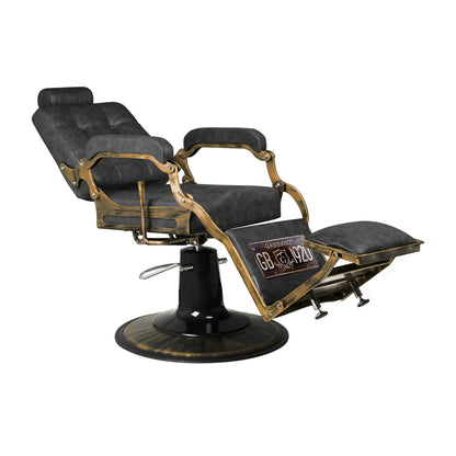 ActiveShop Gabbiano Barbersessel Boss HD Old Leather schwarz